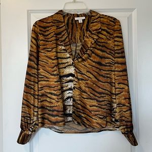 Topshop Satin Button Down